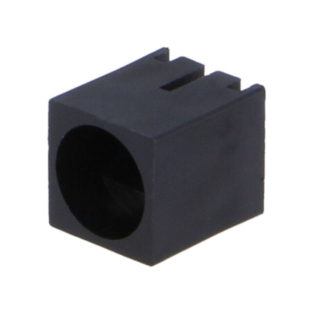 Carcasă diodă LED; 5mm; poliamidă; în unghi; 3 PIN; neagră