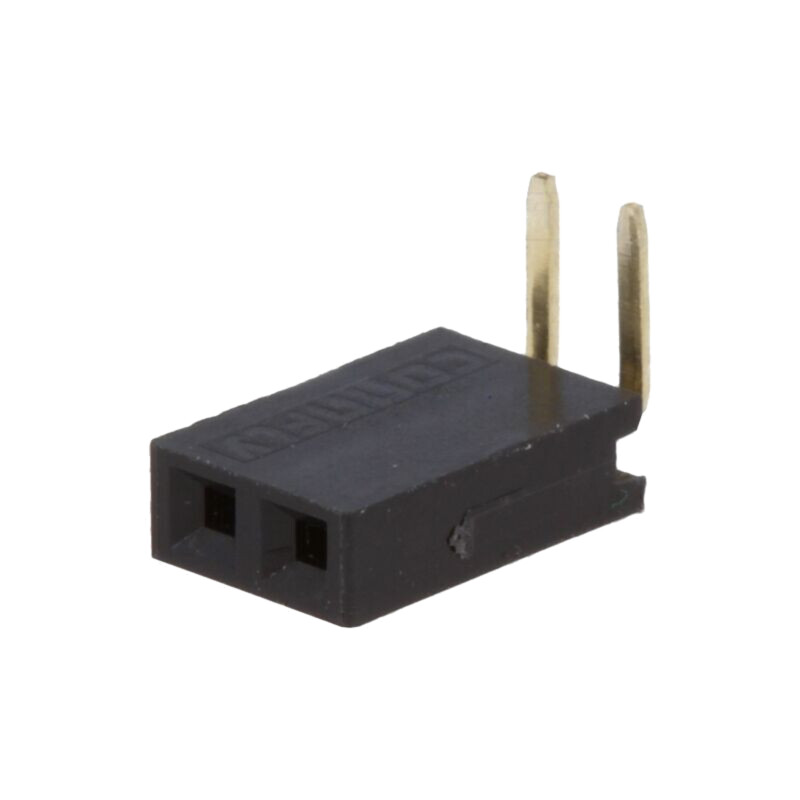 Conector: şiruri pini; soclu; mamă; PIN: 2; în unghi 90°; 3A; THT