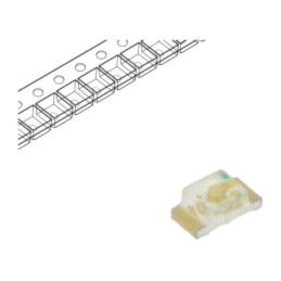 LED; verde; SMD; 0603; 260÷1000mcd; 2,6÷3,4VDC; 1,6x0,8x0,7mm; 140°