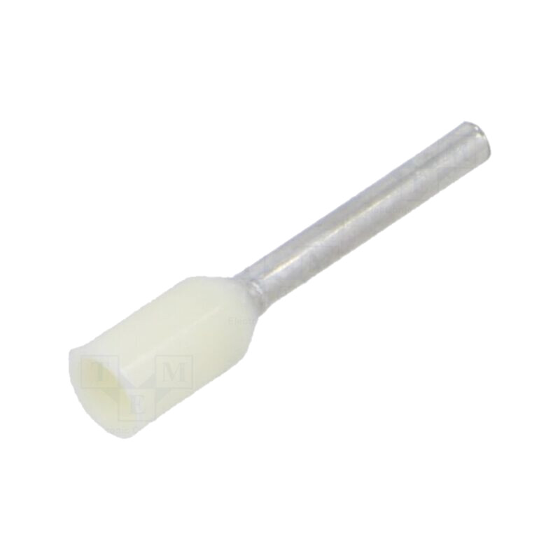 Vârf: tub de capăt; izolată; cupru; 0,5mm2; 10mm; cositorit Vârf: tub de capăt; izolată; cupru; 0,5mm2; 10mm; cositorit