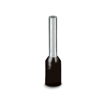 Vârf: tub de capăt; izolată; cupru; 1,5mm2; Lung.capăt: 8mm; neagră