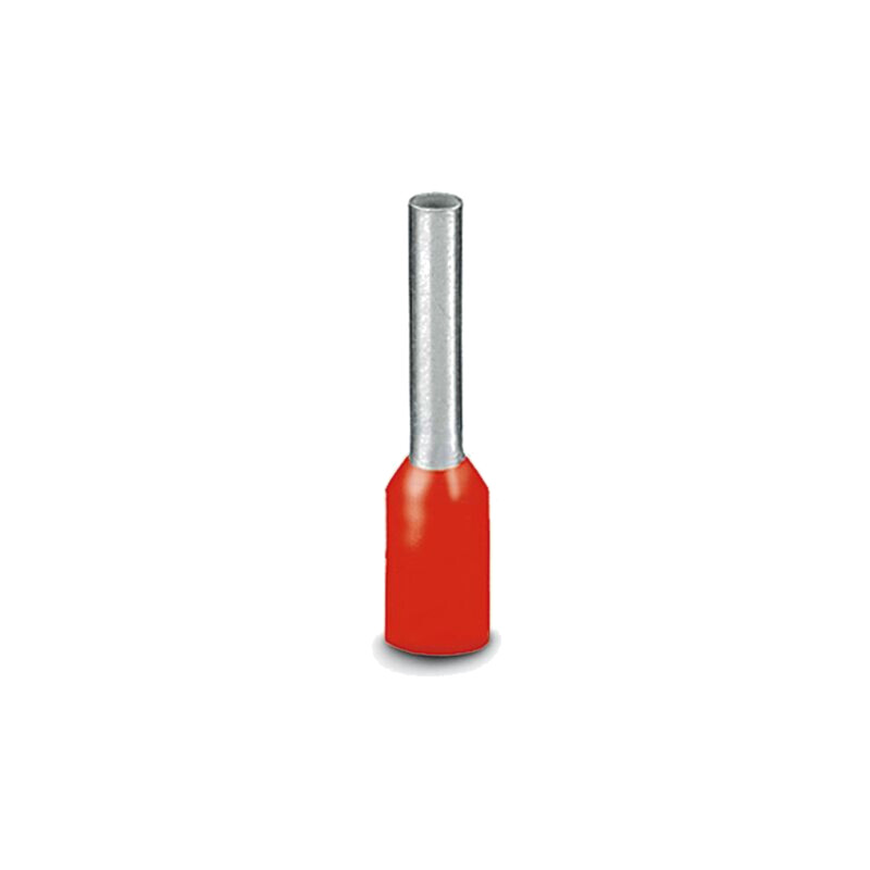 Vârf: tub de capăt; izolată; cupru; 1,5mm2; Lung.capăt: 8mm; roşie Vârf: tub de capăt; izolată; cupru; 1,5mm2; Lung.capăt: 8mm; roşie