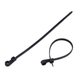 Colier de strângere; cu lame de fixare; L: 150mm; W: 3,6mm; neagră