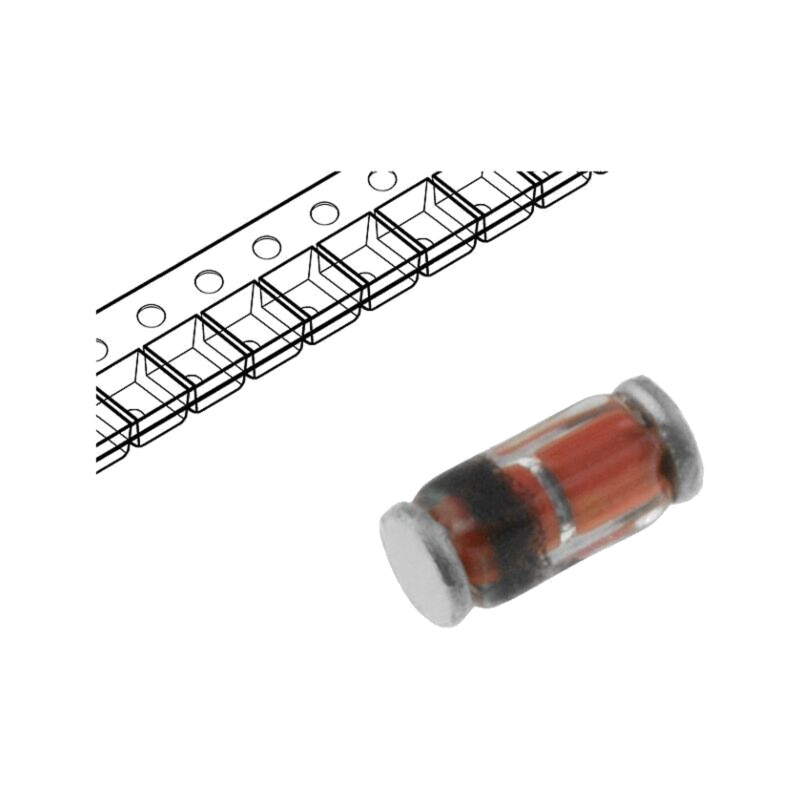 Diodă: comutaţie; SMD; 35V; 0,15A; 4ns; MiniMELF,SOD80; Ufmax: 1V Diodă: comutaţie; SMD; 35V; 0,15A; 4ns; MiniMELF,SOD80; Ufmax: 1V