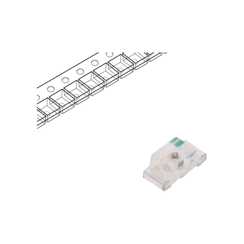 LED; galbenă; SMD; 0603; 150÷280mcd; 1,8÷2,4VDC; 1,6x0,8x0,7mm LED; galbenă; SMD; 0603; 150÷280mcd; 1,8÷2,4VDC; 1,6x0,8x0,7mm