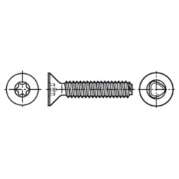 Şurub; 2x8; Cap: îngropat; Torx®; TX06; oţel; zinc; Înălţ.cap: 1,2mm