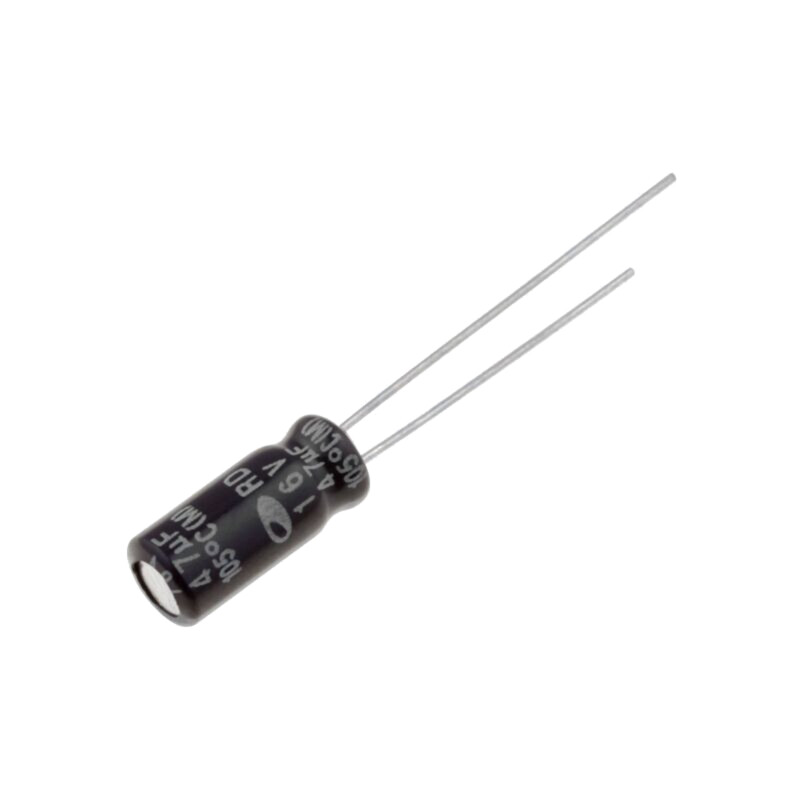 Condensator: electrolitic; THT; 47uF; 16VDC; Ø5x11mm; Raster: 2mm Condensator: electrolitic; THT; 47uF; 16VDC; Ø5x11mm; Raster: 2mm