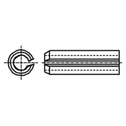 Ştift cu arc; oţel călit; BN 876; Ø: 1,5mm; L: 16mm; DIN 1481