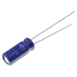 Condensator: electrolitic; THT; 47uF; 35VDC; Ø5x11mm; Raster: 2mm