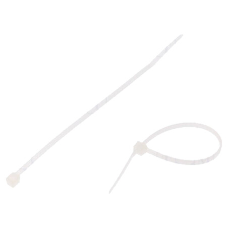 Colier de strângere; L: 200mm; W: 3,3mm; naturală; poliamidă; 166N