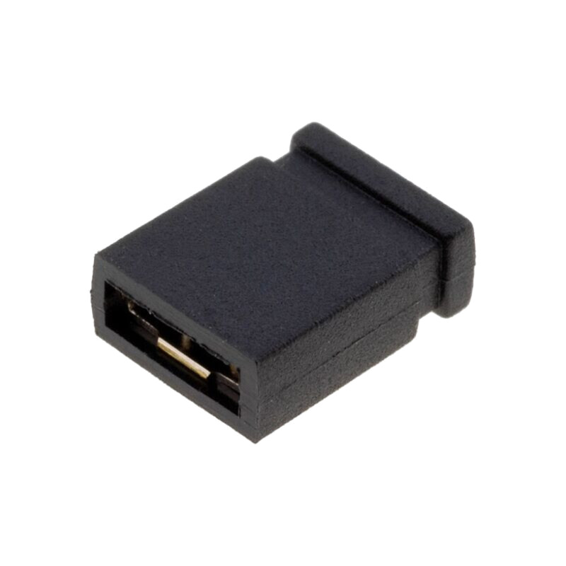 Conector: şiruri pini; jumper; mamă; 2,54mm; 1x2; Versiune: închise Conector: şiruri pini; jumper; mamă; 2,54mm; 1x2; Versiune: închise
