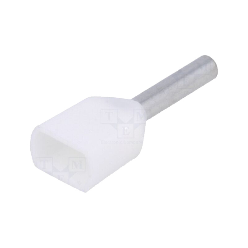 Vârf: tub de capăt; izolată,dublă; cupru; 0,5mm2; 8mm; cositorit