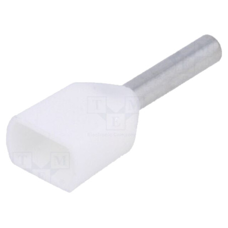 Vârf: tub de capăt; izolată,dublă; cupru; 0,5mm2; 8mm; cositorit