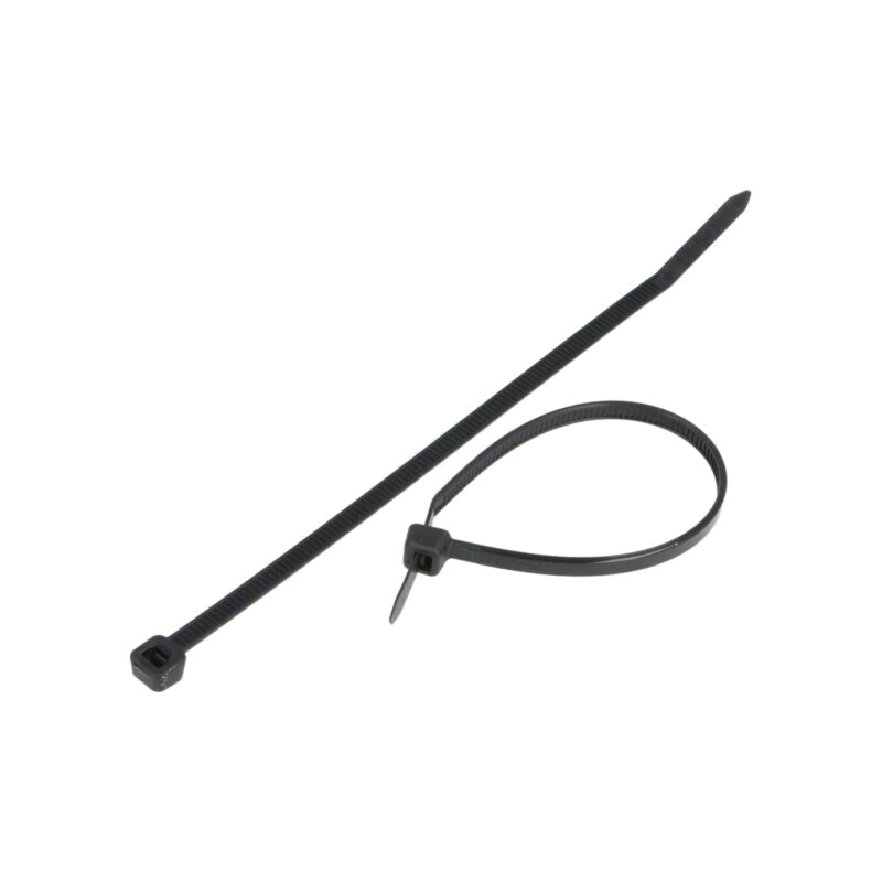 Colier de strângere; L: 140mm; W: 3,6mm; neagră; poliamidă; 180N