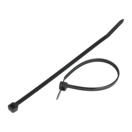 Colier de strângere; L: 140mm; W: 3,6mm; neagră; poliamidă; 180N