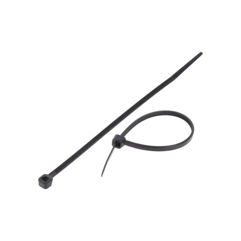 Colier de strângere; L: 142mm; W: 3,2mm; neagră; poliamidă; 176,5N Colier de strângere; L: 142mm; W: 3,2mm; neagră; poliamidă; 176,5N