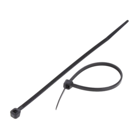 Colier de strângere; L: 142mm; W: 3,2mm; neagră; poliamidă; 176,5N