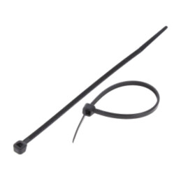 Colier de strângere; L: 142mm; W: 3,2mm; neagră; poliamidă; 176,5N