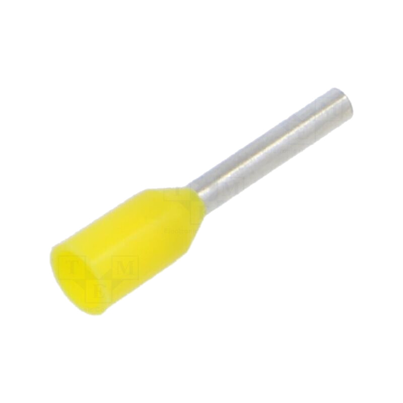 Vârf: tub de capăt; izolată; cupru; 0,5mm2; 8mm; cositorit; crimpat