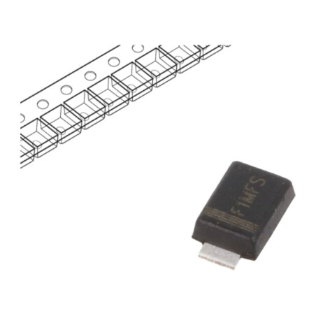 Diodă: redresoare; SMD; 1kV; 1A; 500ns; SOD123F; Ufmax: 1,3V