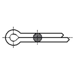 Cui spintecat; oţel; BN 912; Ø: 3,2mm; L: 25mm; DIN 94; ISO 1234