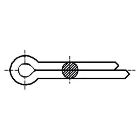 Cui spintecat; oţel; BN 912; Ø: 3,2mm; L: 25mm; DIN 94; ISO 1234