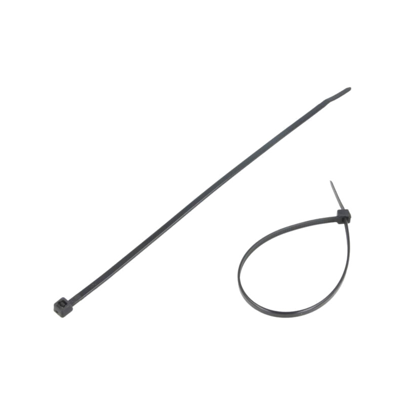 Colier de strângere; L: 200mm; W: 3,6mm; neagră; poliamidă; 177N Colier de strângere; L: 200mm; W: 3,6mm; neagră; poliamidă; 177N