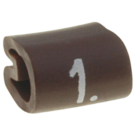 Markere; Marcaj: 1; 3,4÷5,7mm; PVC; maro; -45÷70°C; prin orificiu