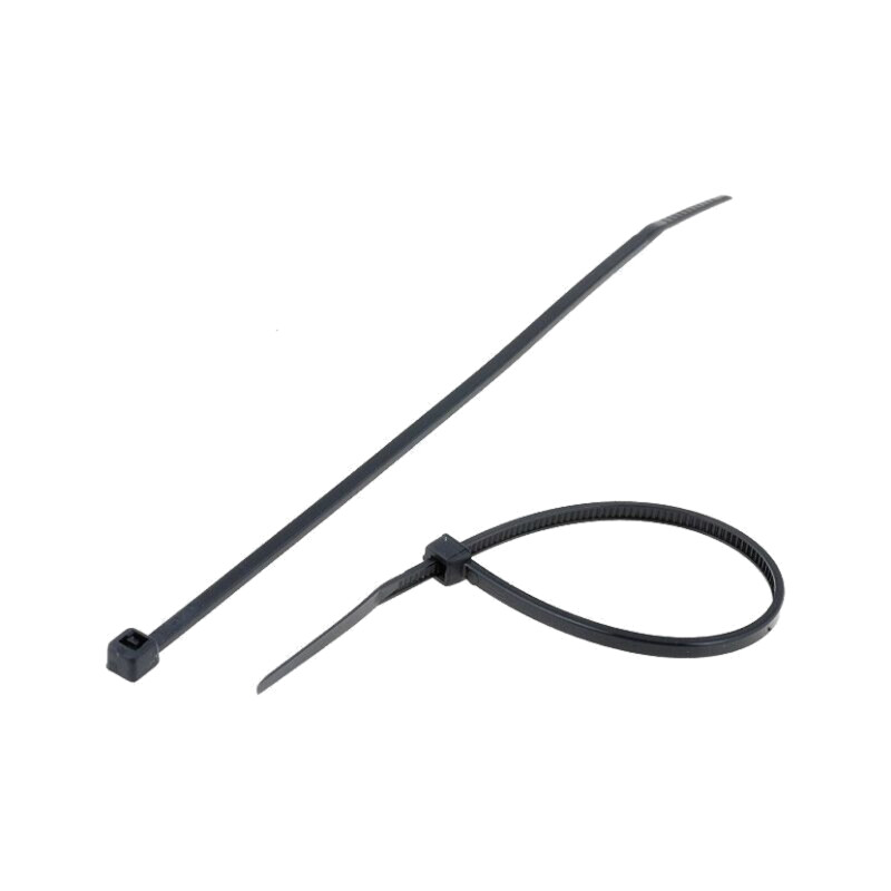 Colier de strângere; L: 142mm; W: 2,5mm; neagră; poliamidă; 78,5N