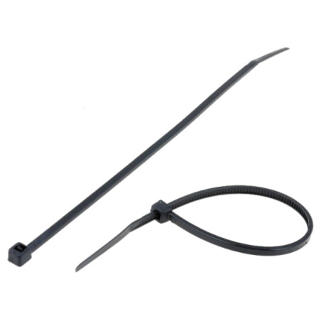 Colier de strângere; L: 142mm; W: 2,5mm; neagră; poliamidă; 78,5N