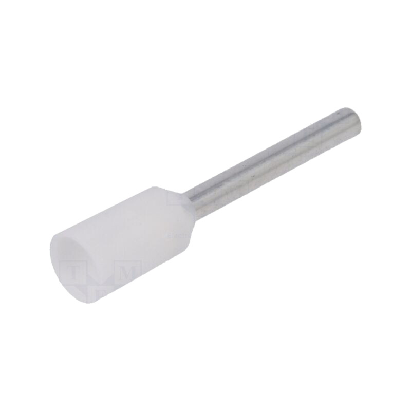 Vârf: tub de capăt; izolată; cupru; 0,5mm2; 10mm; cositorit; albă Vârf: tub de capăt; izolată; cupru; 0,5mm2; 10mm; cositorit; albă