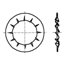 Şaibă; conică; M4; D8mm; h1,85mm; oţel elastic; DIN 6798V; BN 786