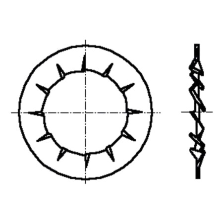 Şaibă; conică; M4; D8mm; h1,85mm; oţel elastic; DIN 6798V; BN 786