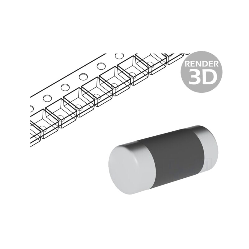 Rezistor: metal film; SMD; 0204 MiniMELF; 47kΩ; 0,4W; ±1%; CSRV