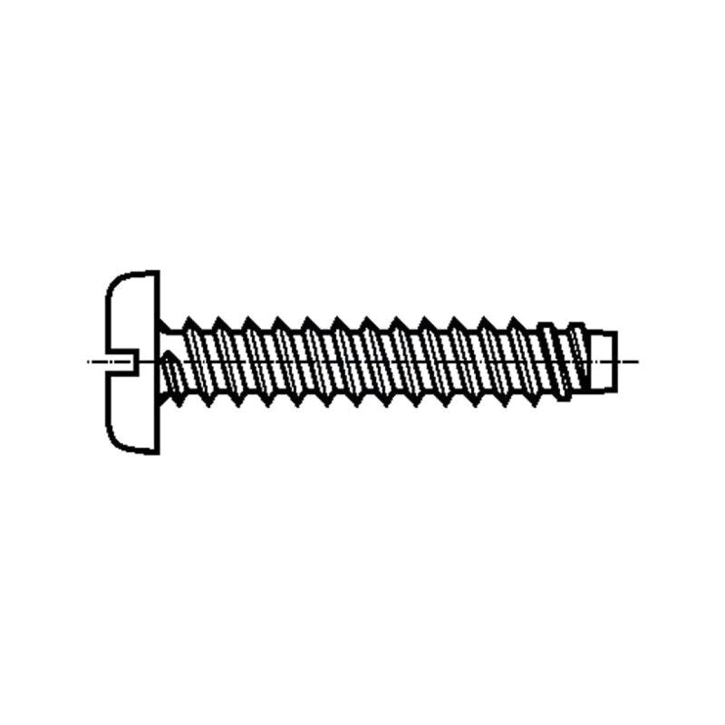 Şurub; pt.plastic; 3,5x6,5; Cap: cap rotund; crestat; 1mm; oţel Şurub; pt.plastic; 3,5x6,5; Cap: cap rotund; crestat; 1mm; oţel