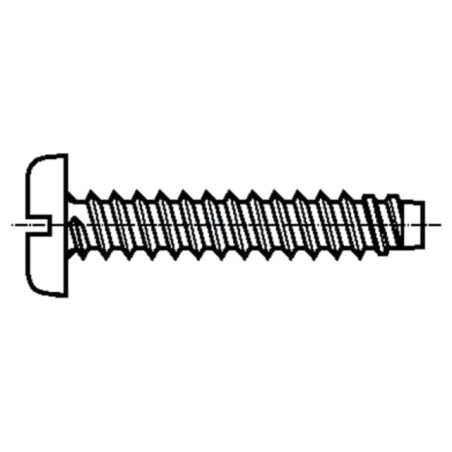Şurub; pt.plastic; 3,5x6,5; Cap: cap rotund; crestat; 1mm; oţel