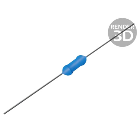 Rezistor: metal film; THT; 4,7kΩ; 0,6W; ±1%; Ø0,6x28mm; Ø2,5x6,8mm