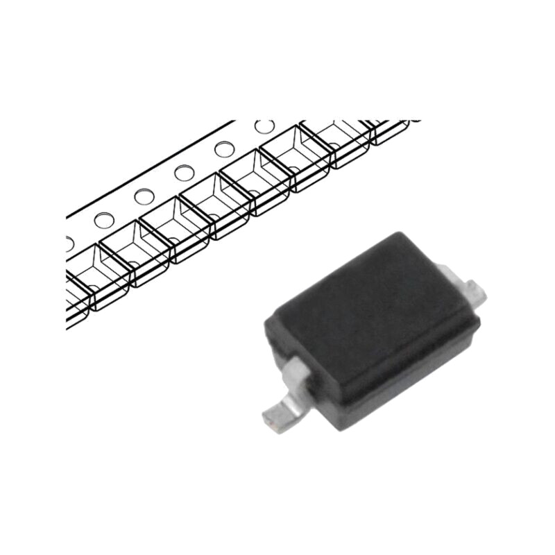 Diodă: comutaţie; SMD; 100V; 0,15A; 4ns; SOD323; Ufmax: 1,25V; Ir: 1uA Diodă: comutaţie; SMD; 100V; 0,15A; 4ns; SOD323; Ufmax: 1,25V; Ir: 1uA