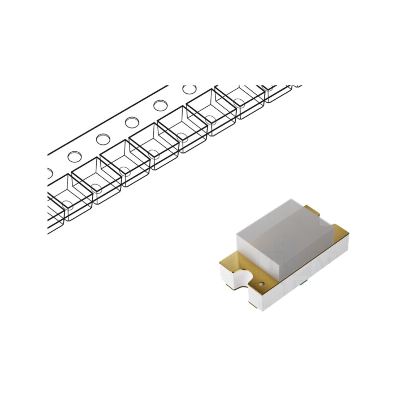 LED; portocalie; SMD; 1608; 80÷120mcd; 1,6÷2,4VDC; 1,6x0,8x0,6mm LED; portocalie; SMD; 1608; 80÷120mcd; 1,6÷2,4VDC; 1,6x0,8x0,6mm