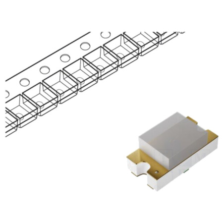 LED; portocalie; SMD; 1608; 80÷120mcd; 1,6÷2,4VDC; 1,6x0,8x0,6mm