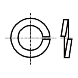 Şaibă; elastică; M4; D7,6mm; h0,9mm; Oţel rezistent la acizi A4