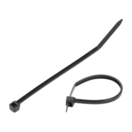 Colier de strângere; L: 80mm; W: 2,5mm; neagră; poliamidă; 80N