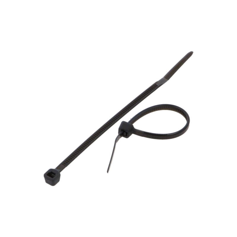Colier de strângere; L: 80mm; W: 2,5mm; neagră; poliamidă; 80N