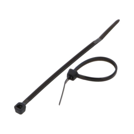 Colier de strângere; L: 80mm; W: 2,5mm; neagră; poliamidă; 80N