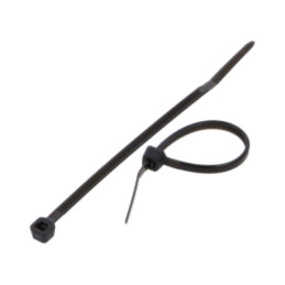 Colier de strângere; L: 80mm; W: 2,5mm; neagră; poliamidă; 80N