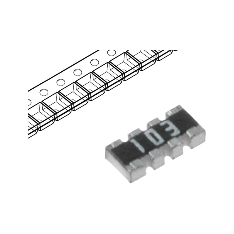 Rezistor multipolar: Y; SMD; R: 2,2kΩ; ±5%; Nr.rezistori: 4; 62,5mW Rezistor multipolar: Y; SMD; R: 2,2kΩ; ±5%; Nr.rezistori: 4; 62,5mW