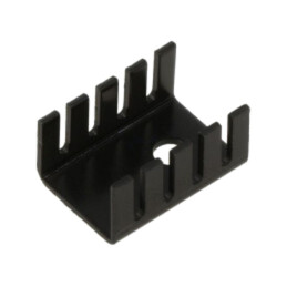 Radiator: extrudat; U; neagră; L: 19,5mm; W: 13,5mm; H: 9,5mm; 24K/W