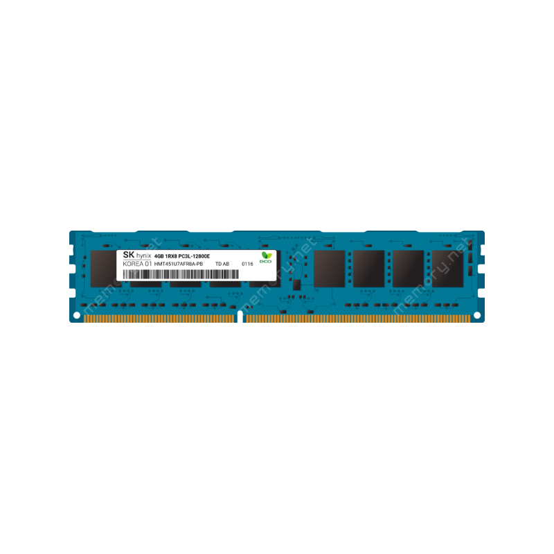 HMT451U7AFR8A-PB - SK Hynix 1x 4GB DDR3-1600 ECC UDIMM PC3L-12800E Single Rank x8 Module HMT451U7AFR8A-PB - SK Hynix 1x 4GB DDR3-1600 ECC UDIMM PC3L-12800E Single Rank x8 Module