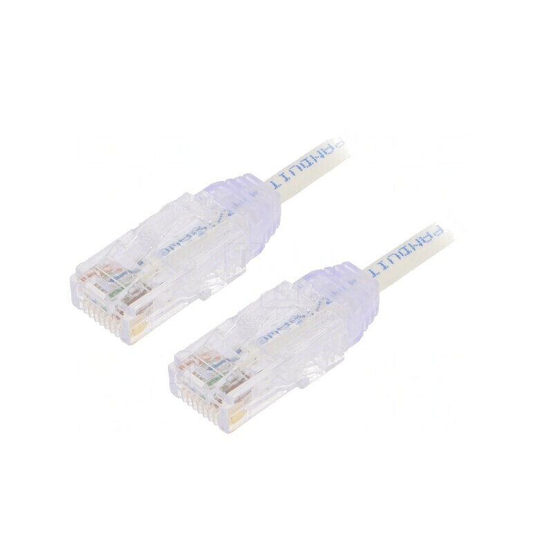 Patch cord TX6-28 U/UTP 6 Cat6 Alb 5m 28AWG | Electronic-mag.ro | Componente Electronice