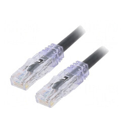 Patch cord UTP negru 1m 10Gig 6a PVC | Electronic-mag.ro | Componente Electronice